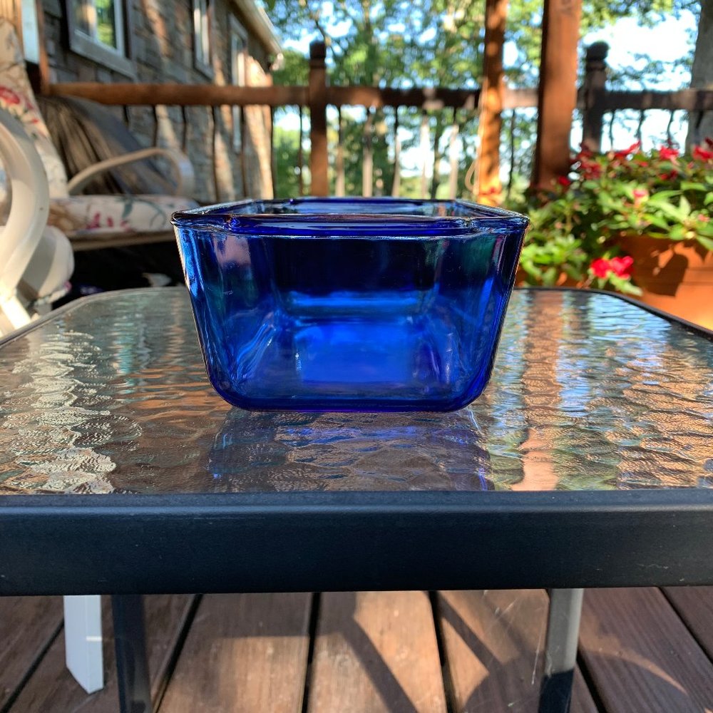 PYREX Vintage Cobalt Blue Loaf Pan 213-r  1.5 Qt - Picture 2 of 9
